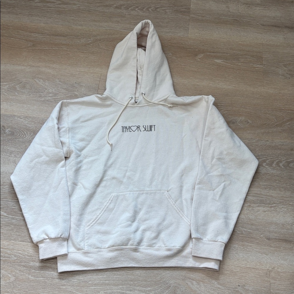 Cream Hoodie with Taylor Swift Logo